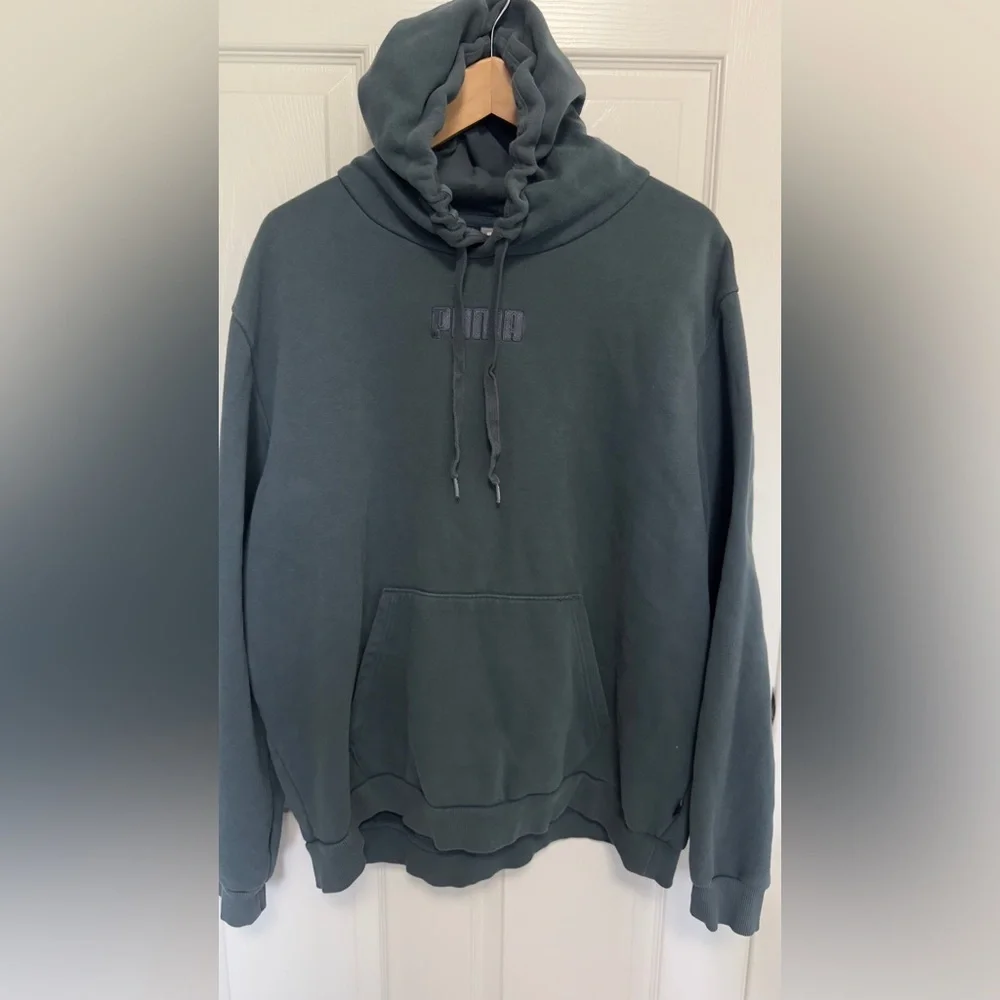 Puma Green-Gray Hoodie - Picture 2 of 4